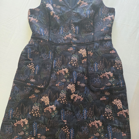 Ann Taylor Blue Sheath Dress with V-Neck for Wedding Guest - Picture 11 of 12